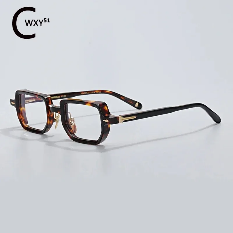 New ASTATRE Handmade Acetate Men Rectangular Eyeglass Frames Retro Designer Brand Women Myopia Anti Blue Light Glasses