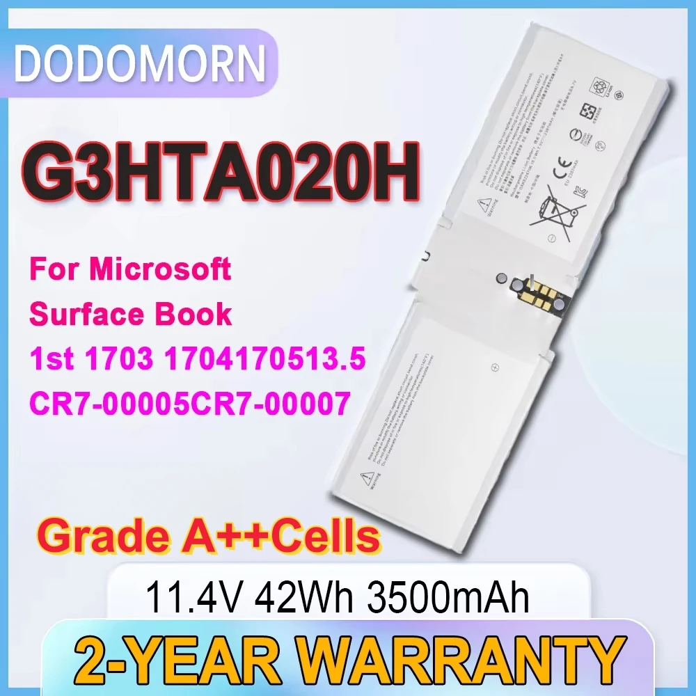 New G3HTA020H DAK822470K Laptop Battery For Microsoft Surface Book 1 13.5 Inch Model 1703 CR7 Series Tablet Main Unit