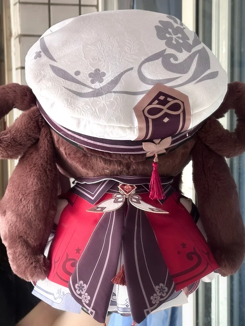 جينشين إمباكت 40 سنتيمتر دمية قطيفة Hutao زي الشتاء عروسة كارتون لينة محشوة Kawaii غرفة ديكور دمية لطيف