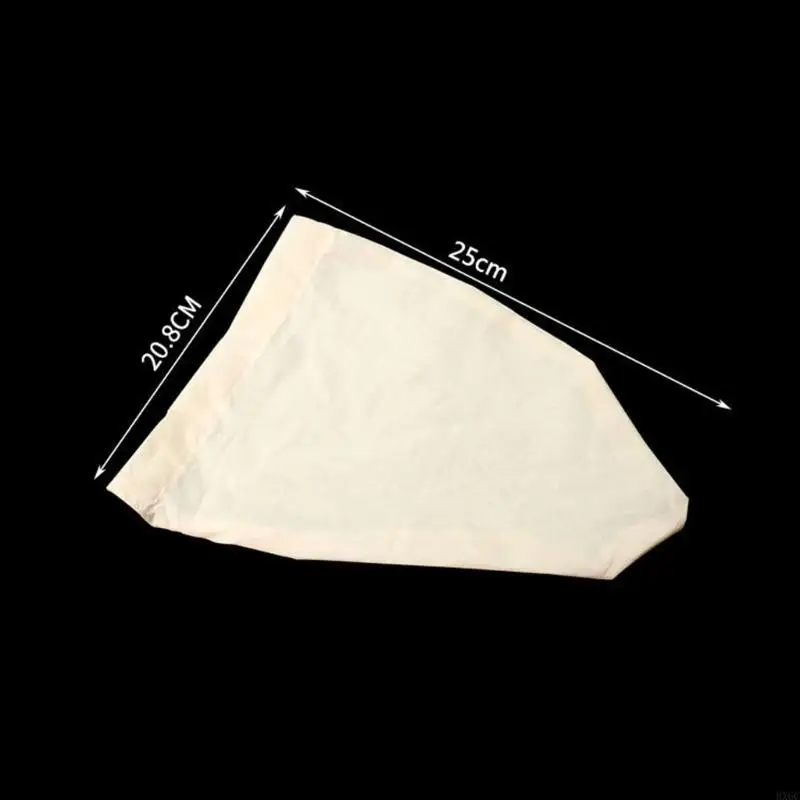 Stainless Steel Rings and Cotton Milk Teas Filter Bag Set No Zippered Design Easy Installation for Teas and Coffee Brewing HX6C