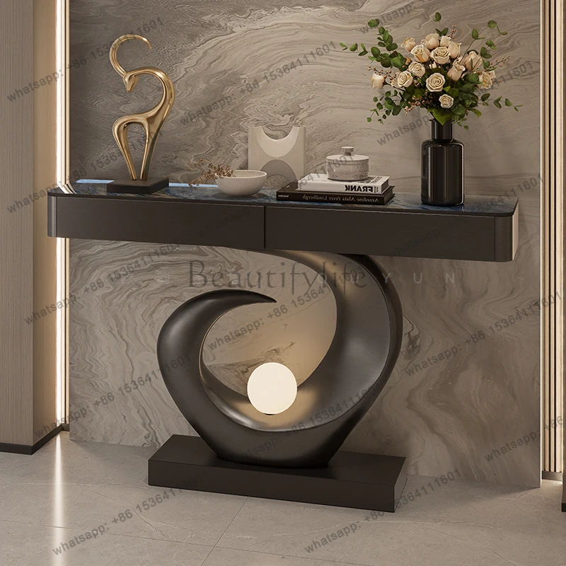 

Hug the entrance to the entrance, facing the door against wall, aisle corridor, light luxury and high-end view platform