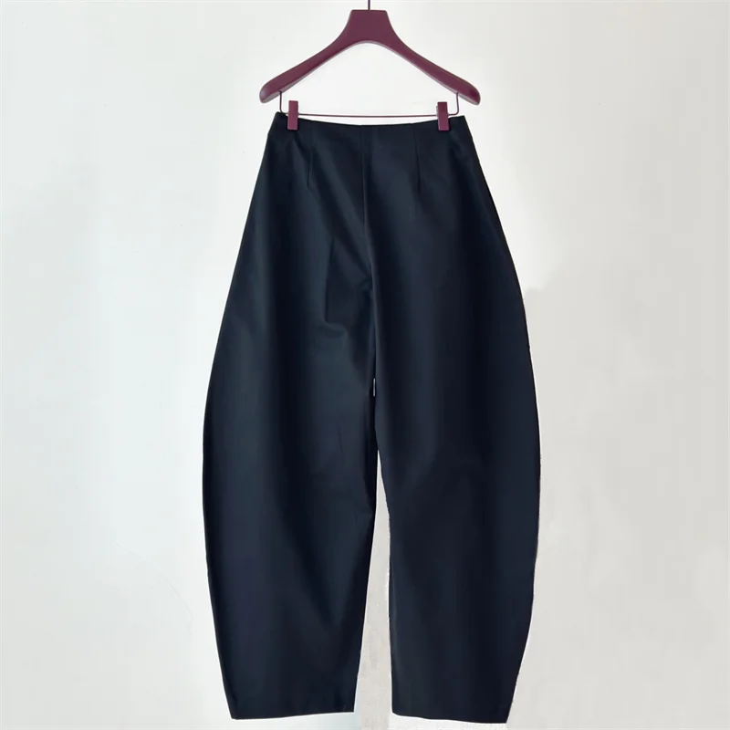 Women's pants 2026 Spring new low waisted slim fit straight leg pants High quality pure cotton curved knife pants wide leg pants