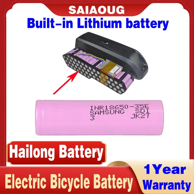 

E Bike Hailong Akku 48V 50ah Lithium Battery 52v Electric Bicycle Ncr18650b 72v 60v 36v Ebike 2000w Motor 30ah 50ah 13s5p Battey
