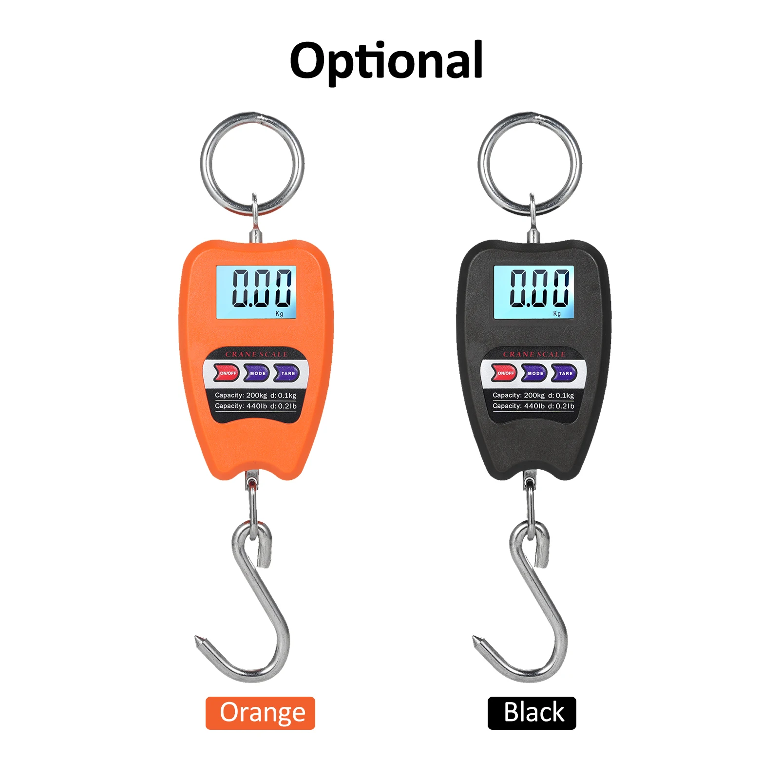 440lb Digital Hanging Scale with Accurate Sensors Handheld 200Kg Mini Crane Scale with Hooks