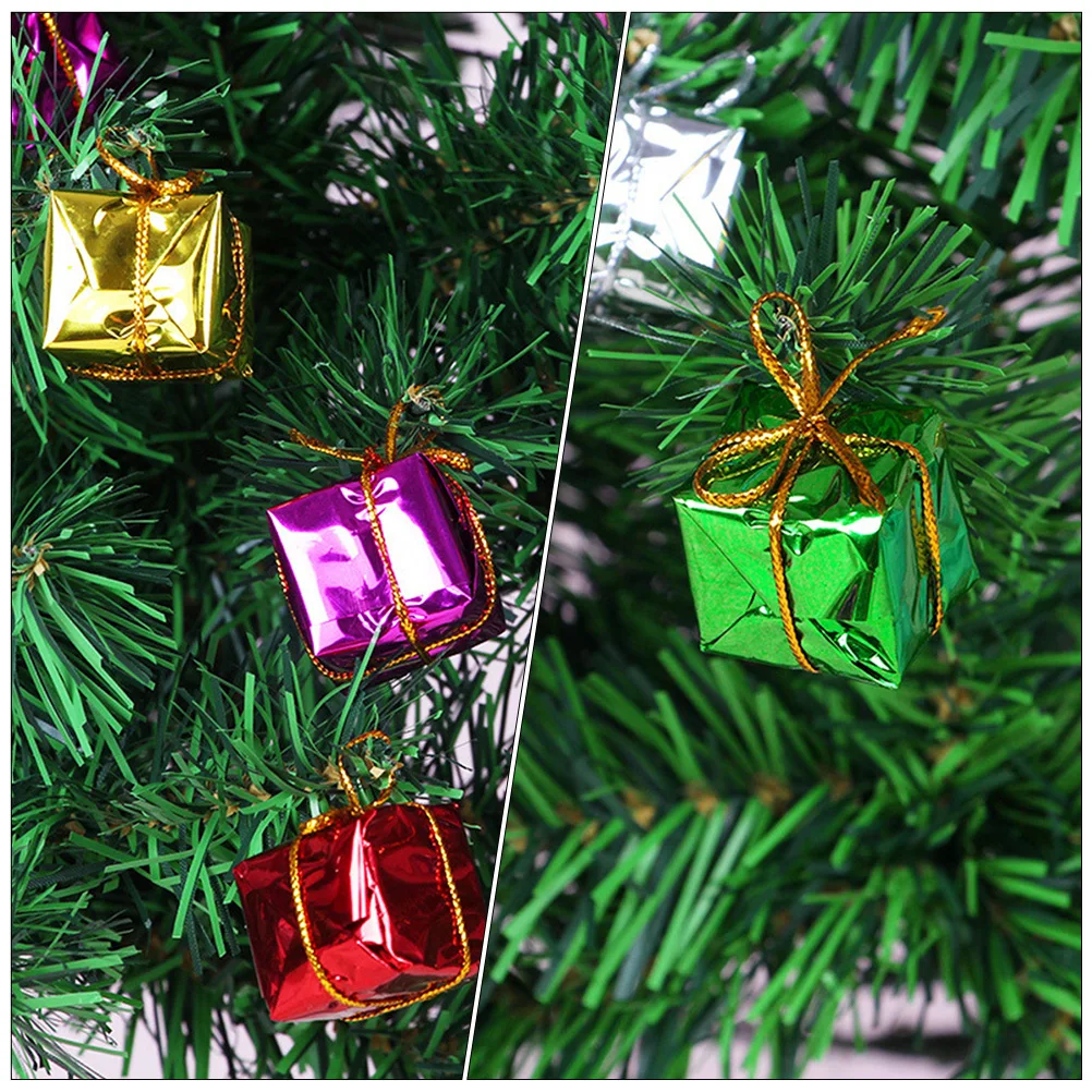 

120Pcs Christmas Ornaments Small Gift Boxes Hanging Pendant Sturdy Decorative Foams Gift Box Pendant Xmas Christmas Ornaments