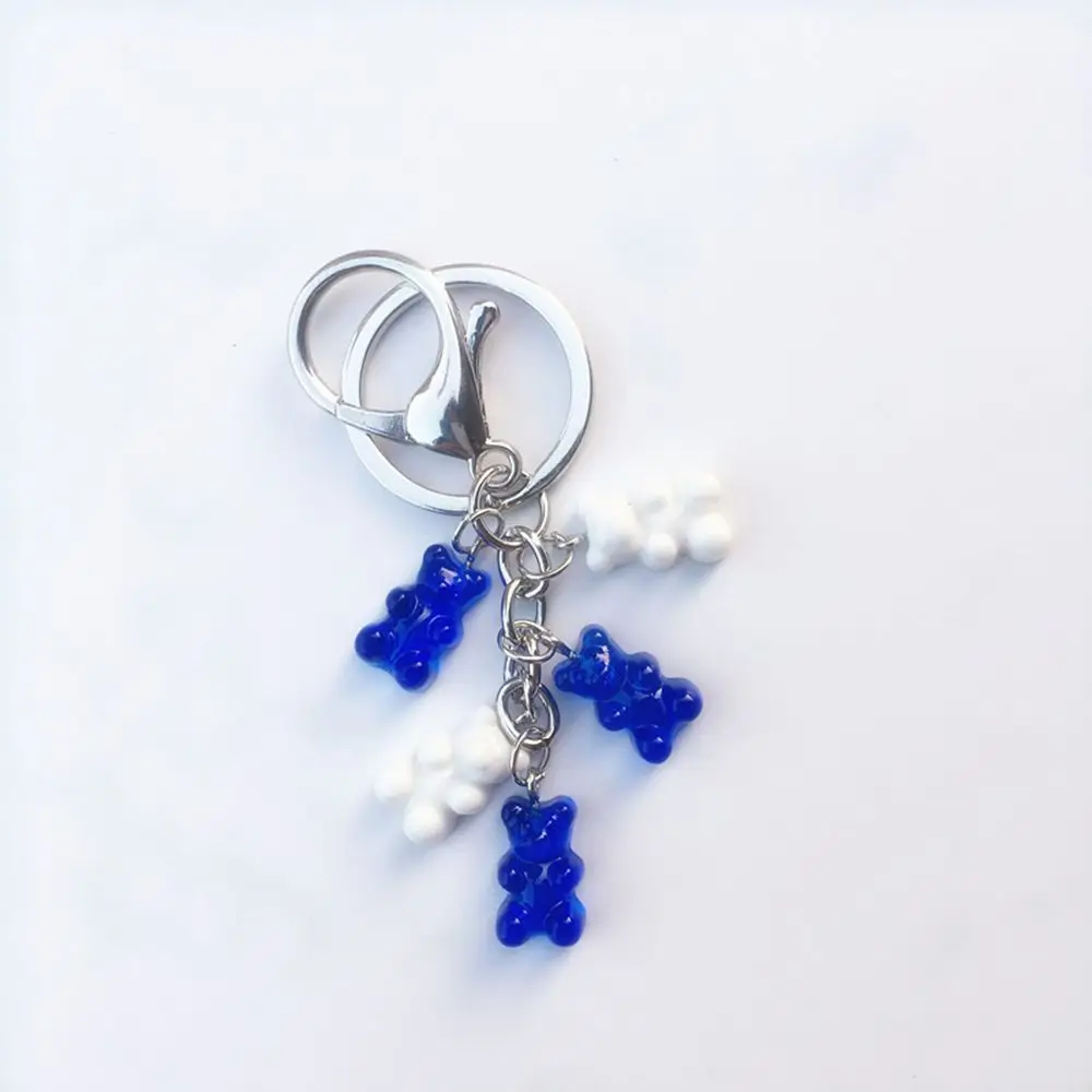 Trendy Bag Pendant Gift For Women Bear Multicolor Gummy Fashion Accessories Key Ring Jewelry Key Chain