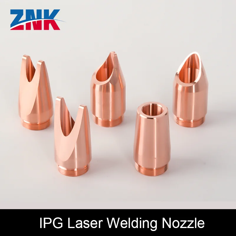 ZNK IPG Laser Welding Nozzle Laser Handheld Weld Machine IPG Nozzles Thread 13.5 Copper Feed Wire Nozzles For IPG Welder Gun Hea