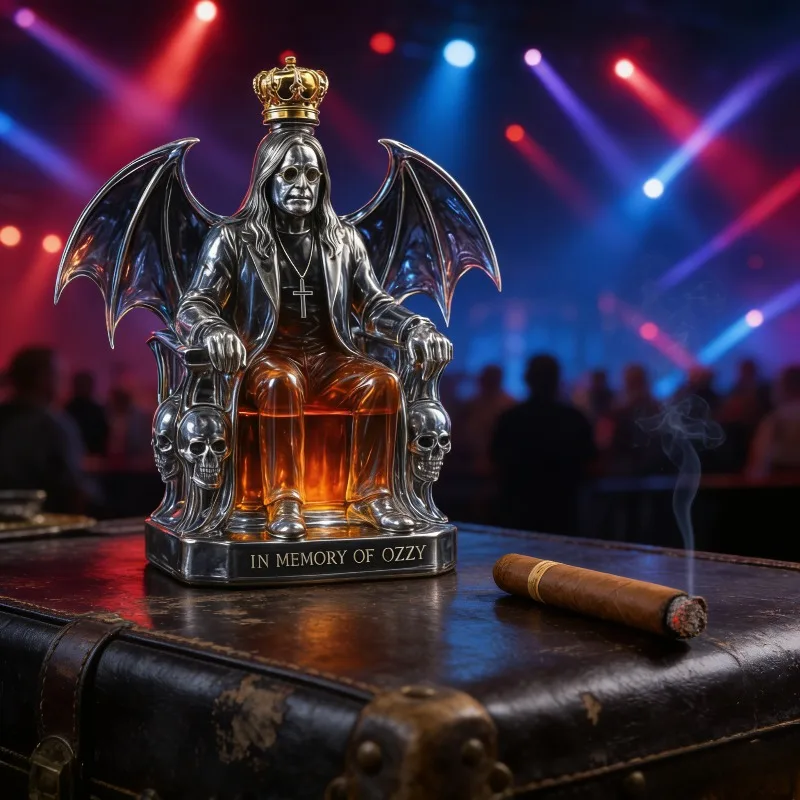 NUEVA Botella de Whisky Conmemorativa de Ozzy Osbourne, Back To The Beginning, Botella de Whisky Decorativa para el Hogar, Colección de Estatuas, Artesanía