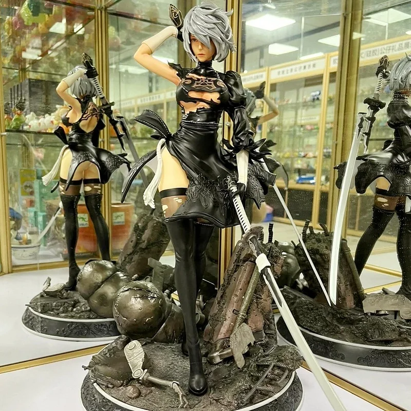 

Nier Automata Figures Yorha No.2 Figure 33cm Pvc 2b Statue 2 Heads Action Figurine Gk Collection Cars Ornament Hot Gifts