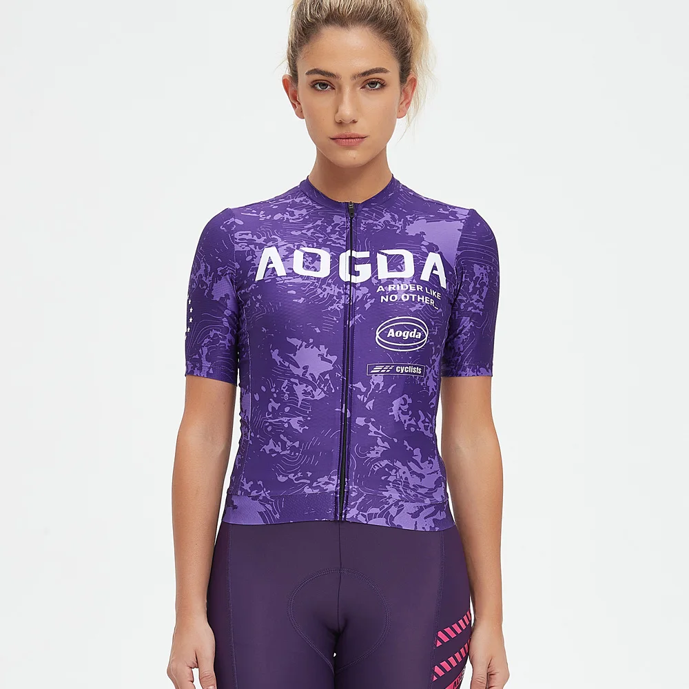 

Aogda Women's Cycling Jersey,Breathable and Fast Drying Bike Jersey,Performance Aero Bicycle Clothing,Cycling Shirts
