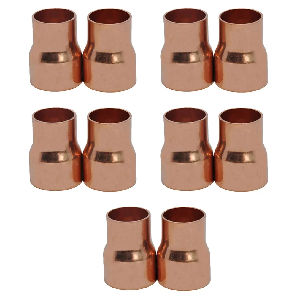 10pcs 3/4” To 1/2” ID Copper Reducer 22*16mm Copper Reducing Couplings For Air Conditioning Refrigeration Hot Water Systems Part
