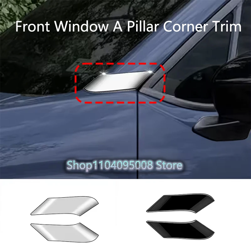 

For Subaru Forester 2024 2025 LHD Car Front Window A Pillar Corner Panel Sequins Decoration Cover Bright Black Accessories