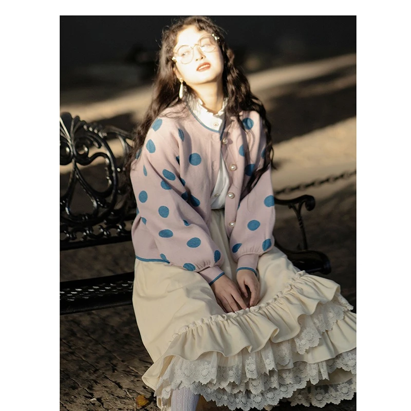 2026 New Arrival Autumn Winter Women Casual Loose Lace Patchwork A-line Skirt Good Quality Asymmetry Ankle-length Skirts T139