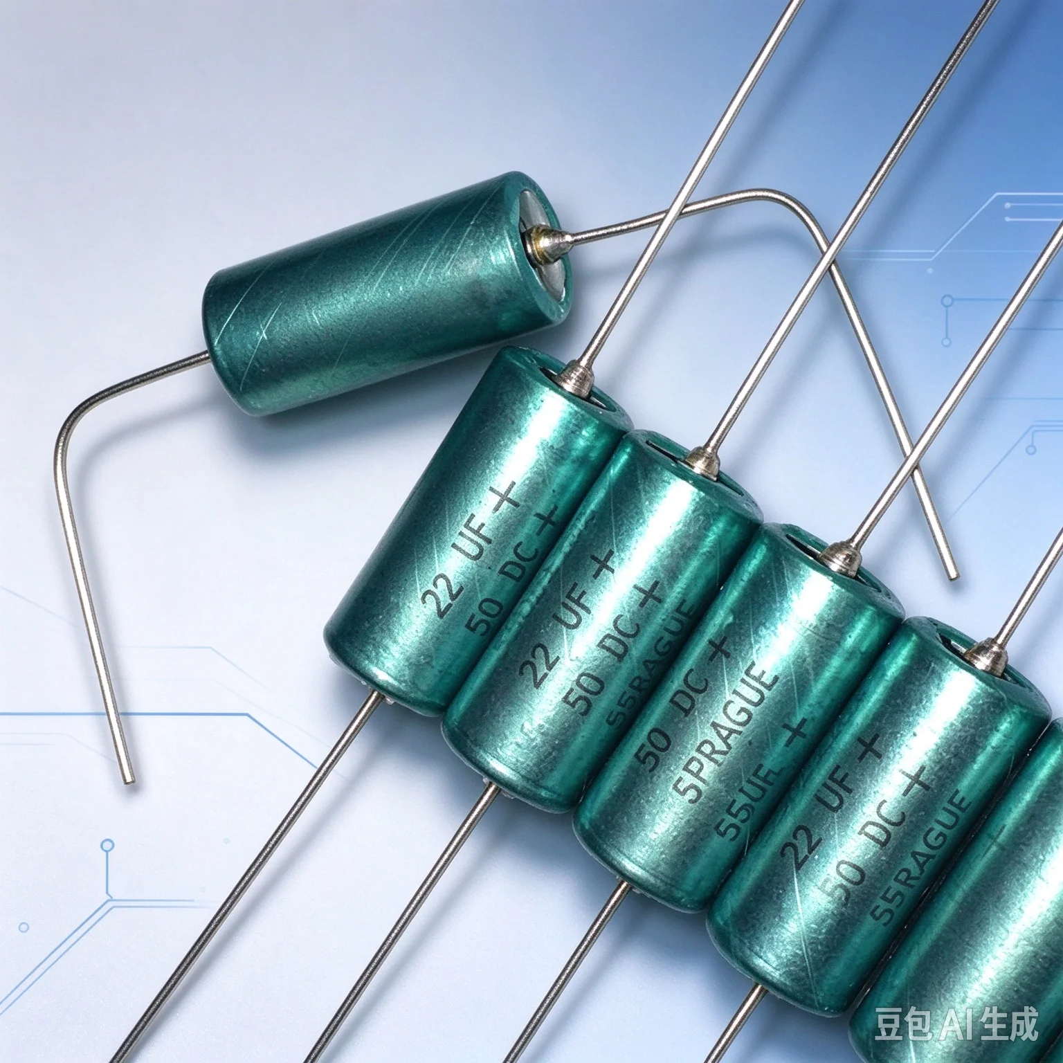 Vintage for SPRAGUE 550D 22UF 50V Axial Tantalum Capacitor 10pcs