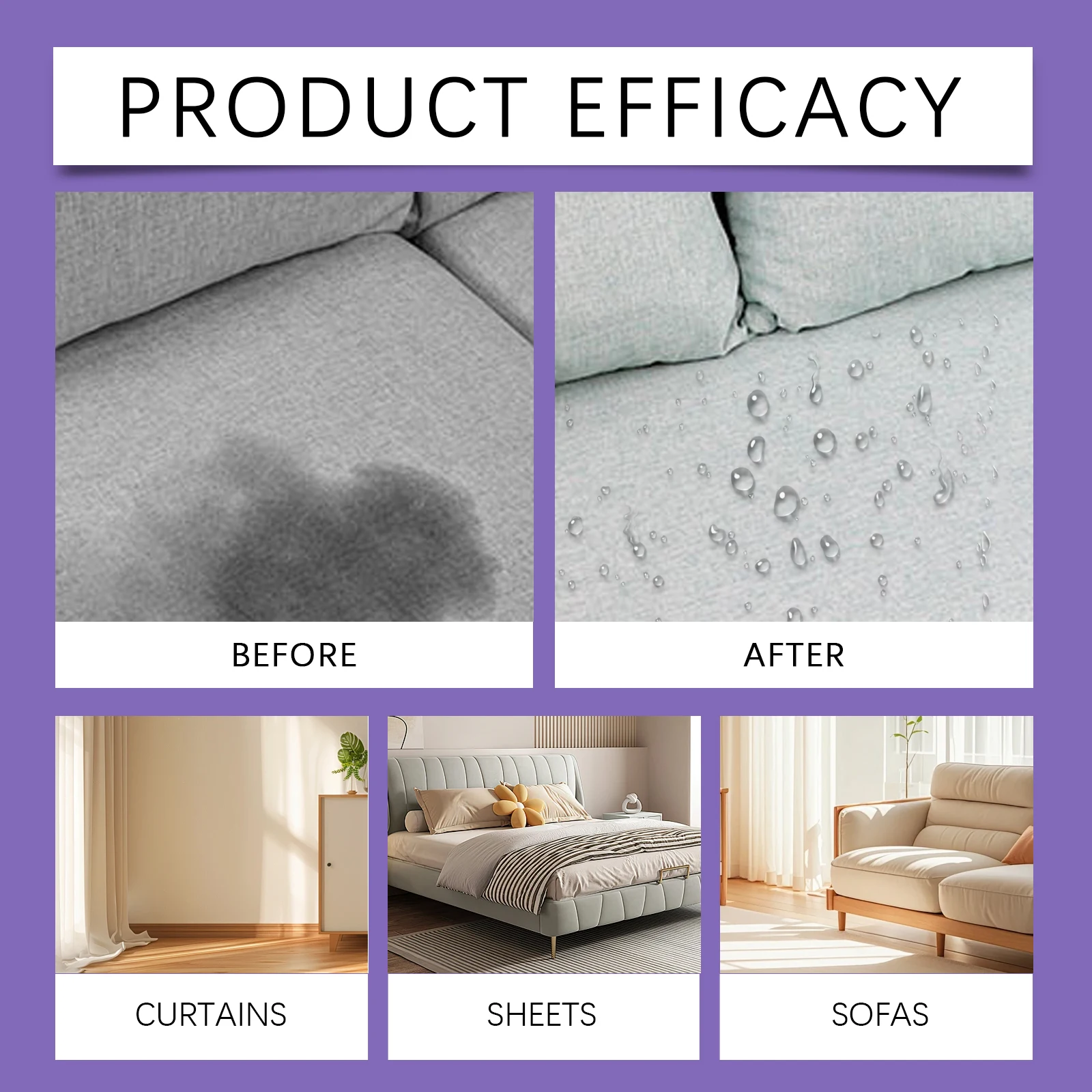 Jakehoe النسيج رذاذ مقاوم للماء للأريكة المفروشات الأثاث حامي مقاومة للبقع يزيل الماء والانسكاب لا بقايا 100 مللي