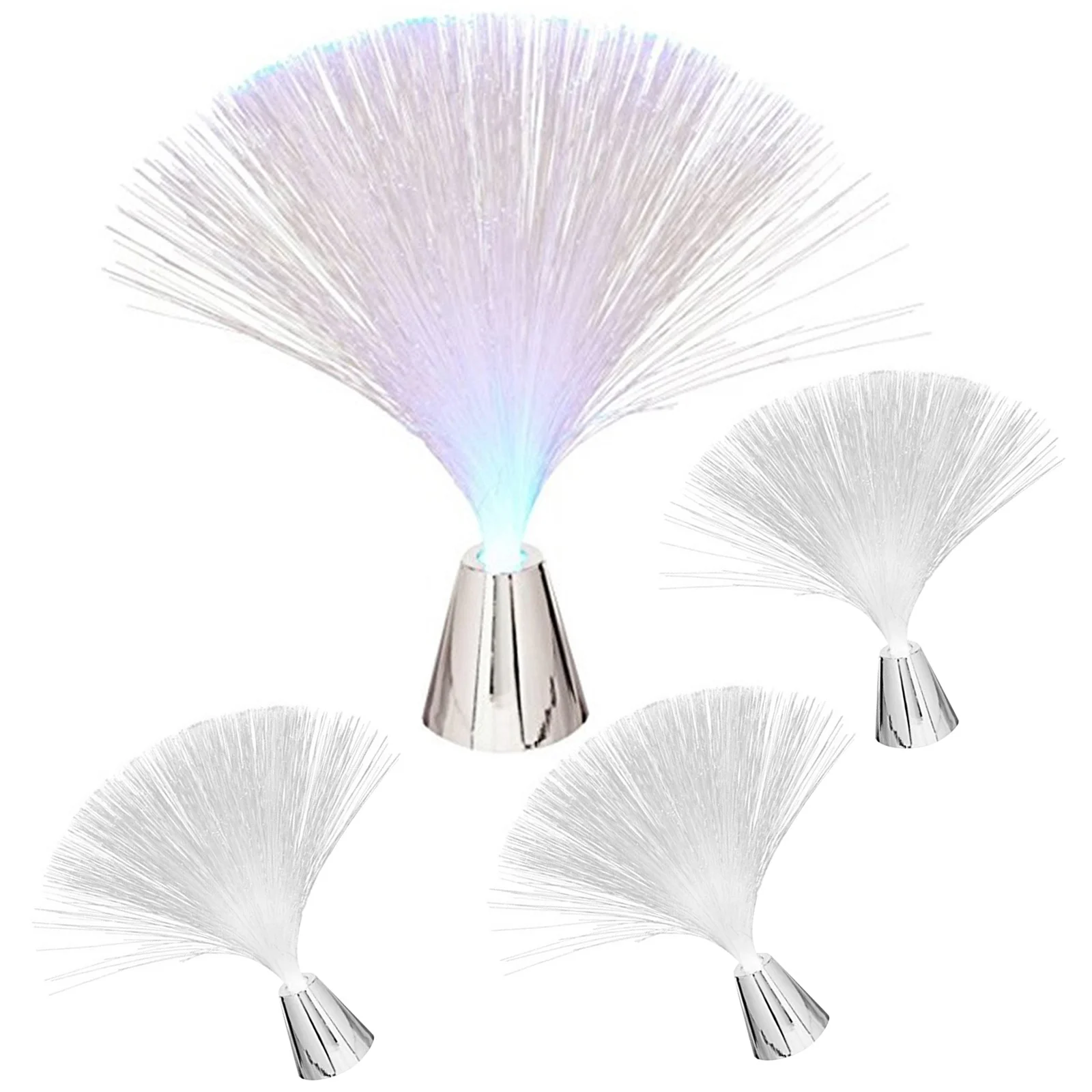 4Pcs LED Fiber Optic Effect Light Powered Romantic Color Changing Decoration for Home Party