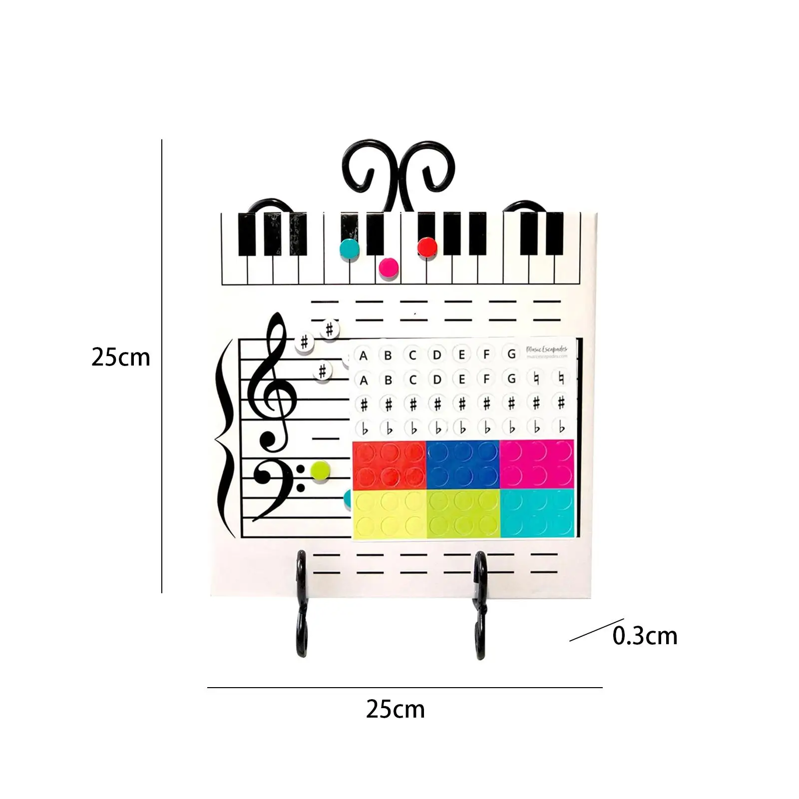 Music Symbol Writing Whiteboard Magnetic Dry Erase Board for Indoor Birthday