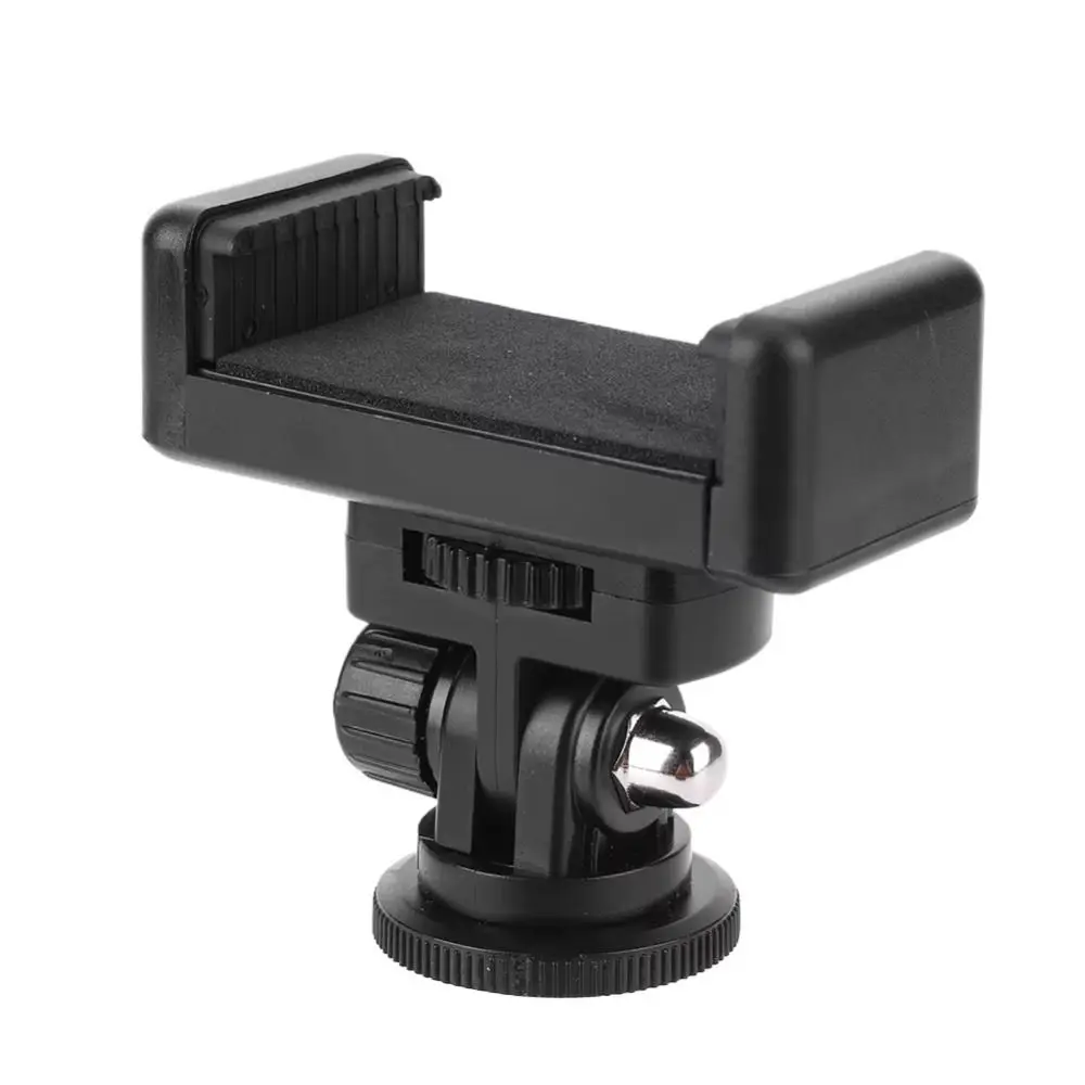 Adjustable Clamp Phone Tripod Holder Plastic Multi-function Hot Shoe Mount Adapter Durable for Canon Nikon Sony DSLR Camera