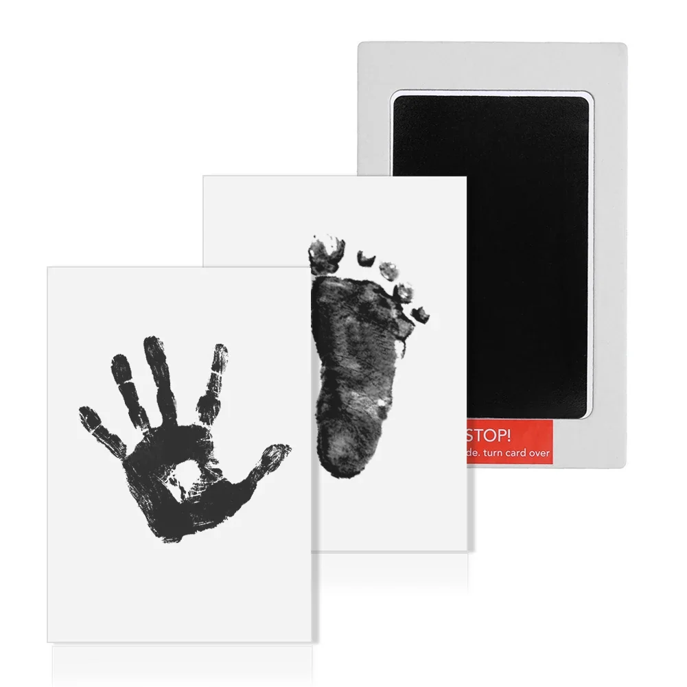 9colors Baby Care Non-Toxic Baby Handprint Footprint Inkpad Kit Casting Newborn Clay Toy Souvenirs Black Ink Pad Infant ClayGift