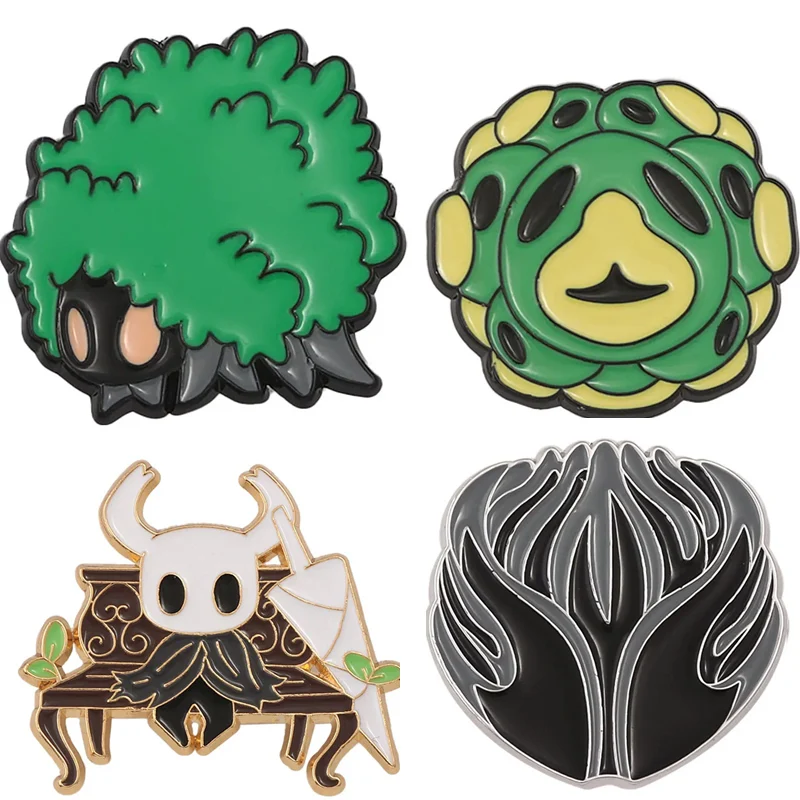 Cute Cartoon HollowKnighting Enamel Pins Bone Nail Metal Brooch Game Characters Jewelry Badge for Backpack Pins Accessories