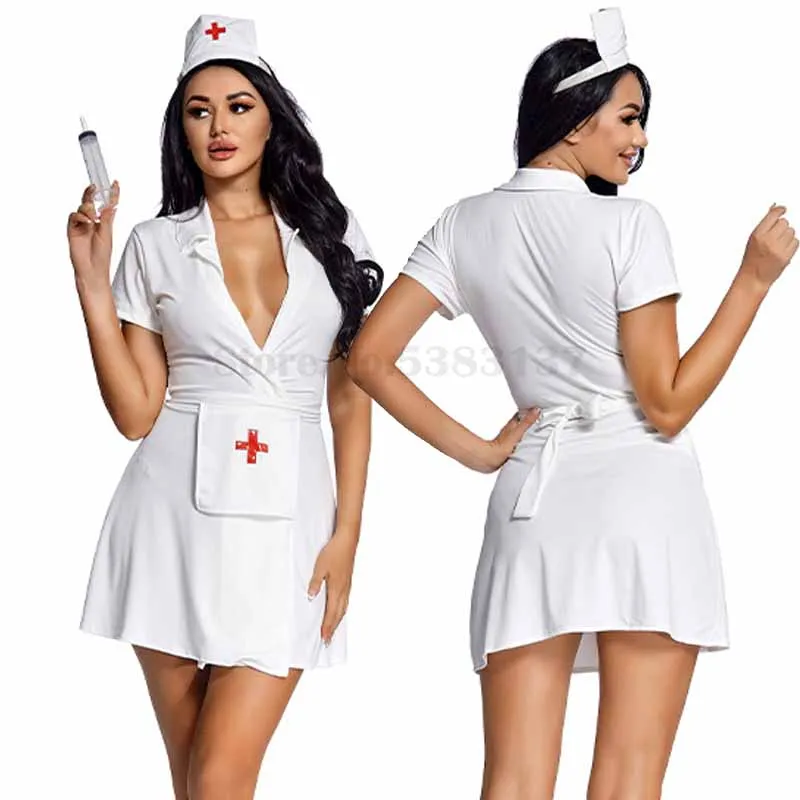 Nurse Sister Sexy Cosplay Costumes Lingerie Nurse Uniform Ladies Sexy Fancy Dress Women Temptation Halloween Role Play Clothes