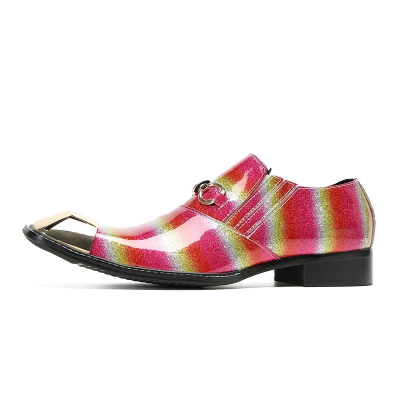Quadratische quadratische Niet Stil lässige Lederschuhe modische Persönlichkeit bequeme Herren schuhe trend ige Leder neunte Hosen Schuhe – Detail 24