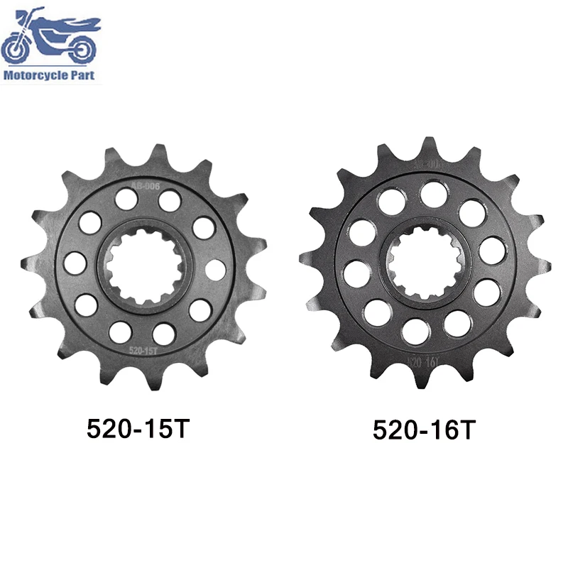 

520 15T 16T Tooth Drive Front Sprocket Gear Pinion For Kawasaki ZX-6R ZX6R ZX 6R Ninja ABS 2019-2023 ZX-6R ZX600 ZX636 2007-2018