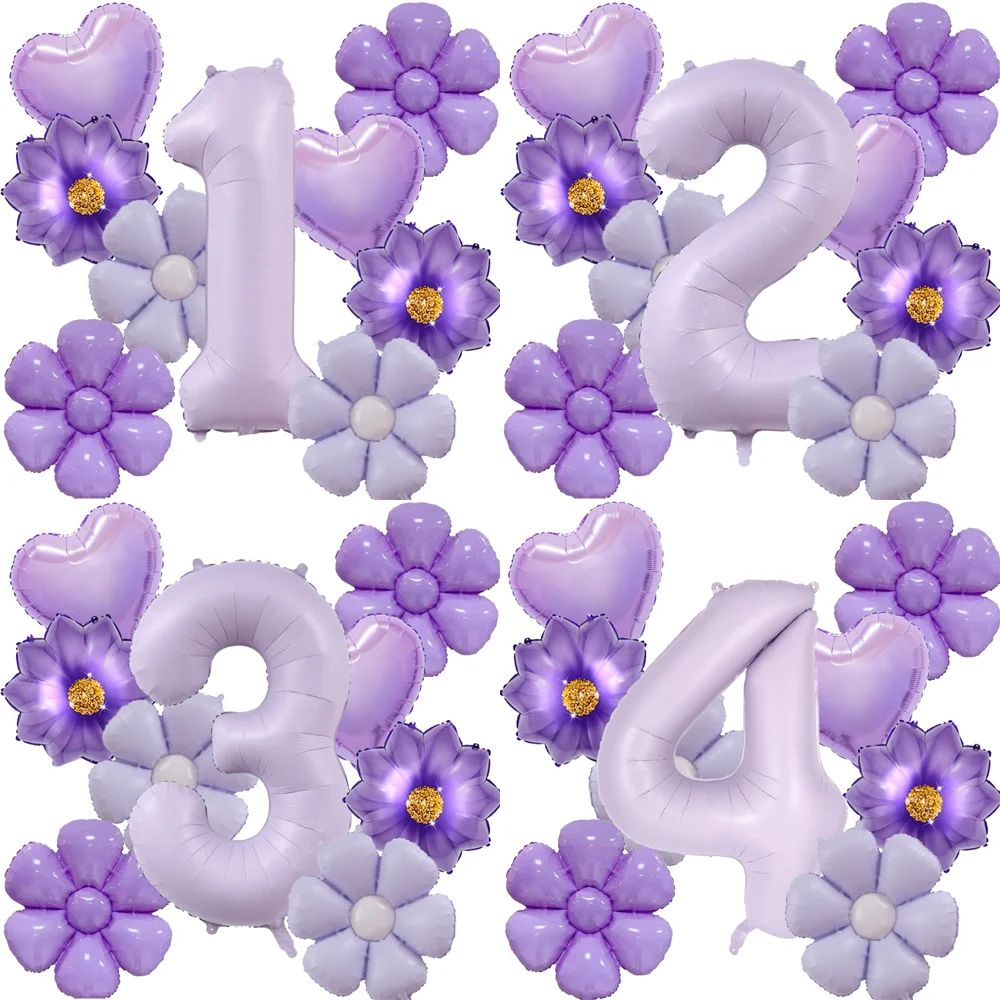 Daisy 40-Zoll-Digitalballonset, geeignet für Geburtstage, Jubiläen, Hochzeiten und Duschbäder
