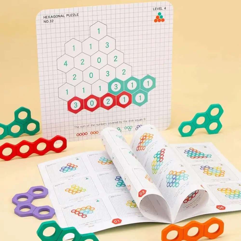 Puzzle a nido d'ape a nido d'ape Giocattoli educativi colorati Giochi di abbinamento di forme digitali Giocattoli educativi matematici Montessori