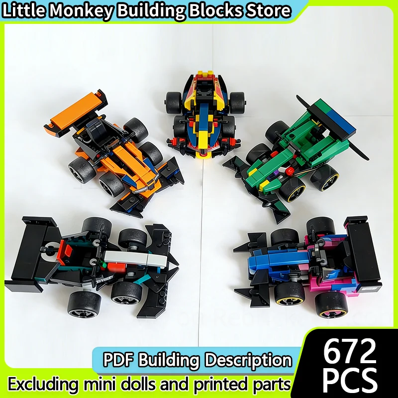 

Speed Racing Car Model MOC Building Bricks Racing Car Bundle Modular Technology Children Holiday Gifts Assemble Toys Suit