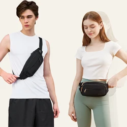 Riñonera cruzada grande para hombre y mujer, bolso de cinturón con 4 bolsillos con cremallera para correr, senderismo, caminar al aire libre, perro, riñonera, talla L