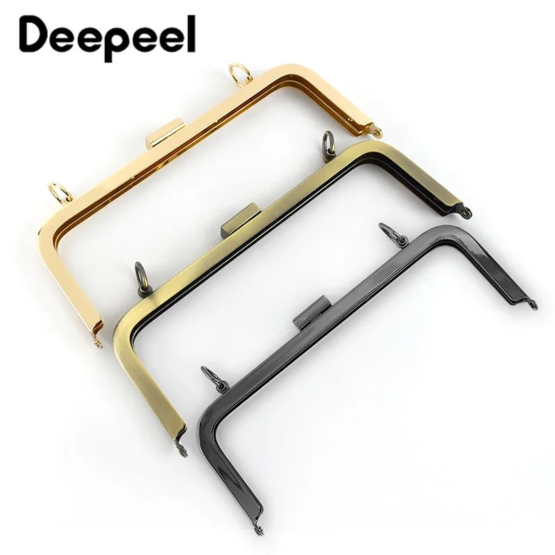 1/2/5Pcs Deepeel 20.5cm Bag Handles Handbag Sewing Brackets Purse Frame Smooth Kiss Clasp Sew Kit Bags Hardware Wallet Accessory