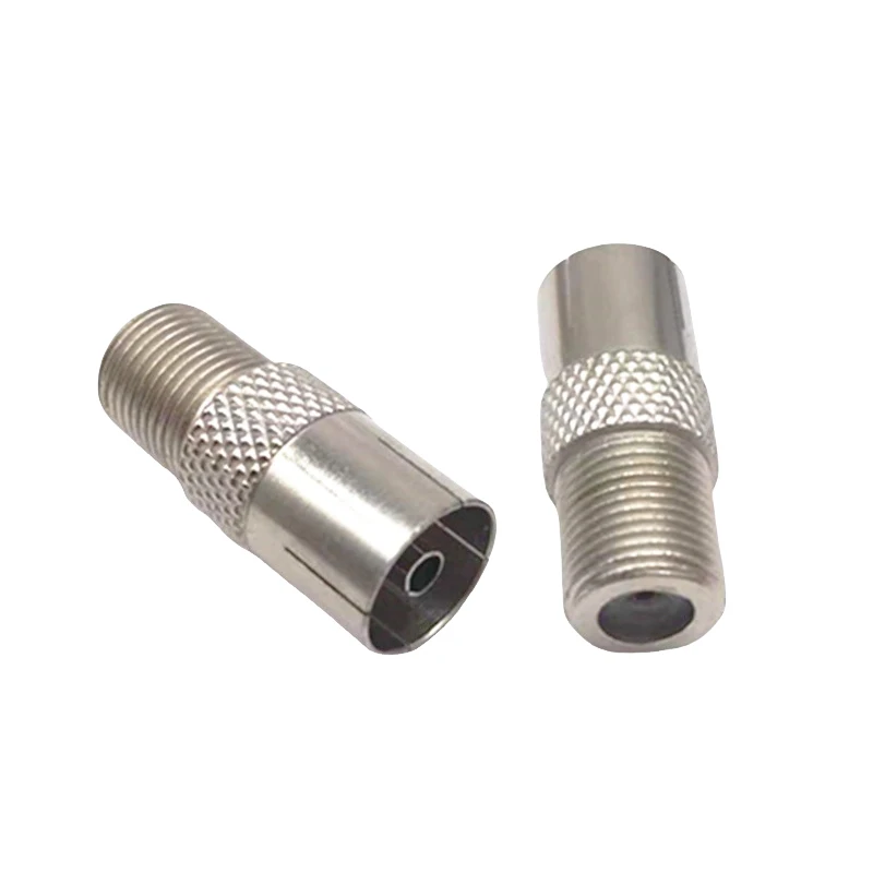 F to TV Female Male Adapter Splitter F-Type RG6 Right Angle Straight Nickel Plated Coax Connector for Satellite TV Signal