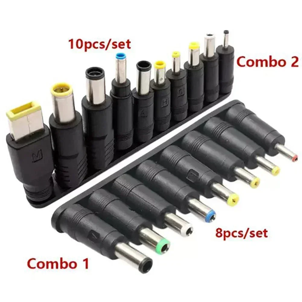 8/10/34PCS Universal 5.5x2.1mm DC AC Power Adapter Tips Connector Kit for  Thinkpad Laptop Power Supply Plug Jack Sets 8/10PCS