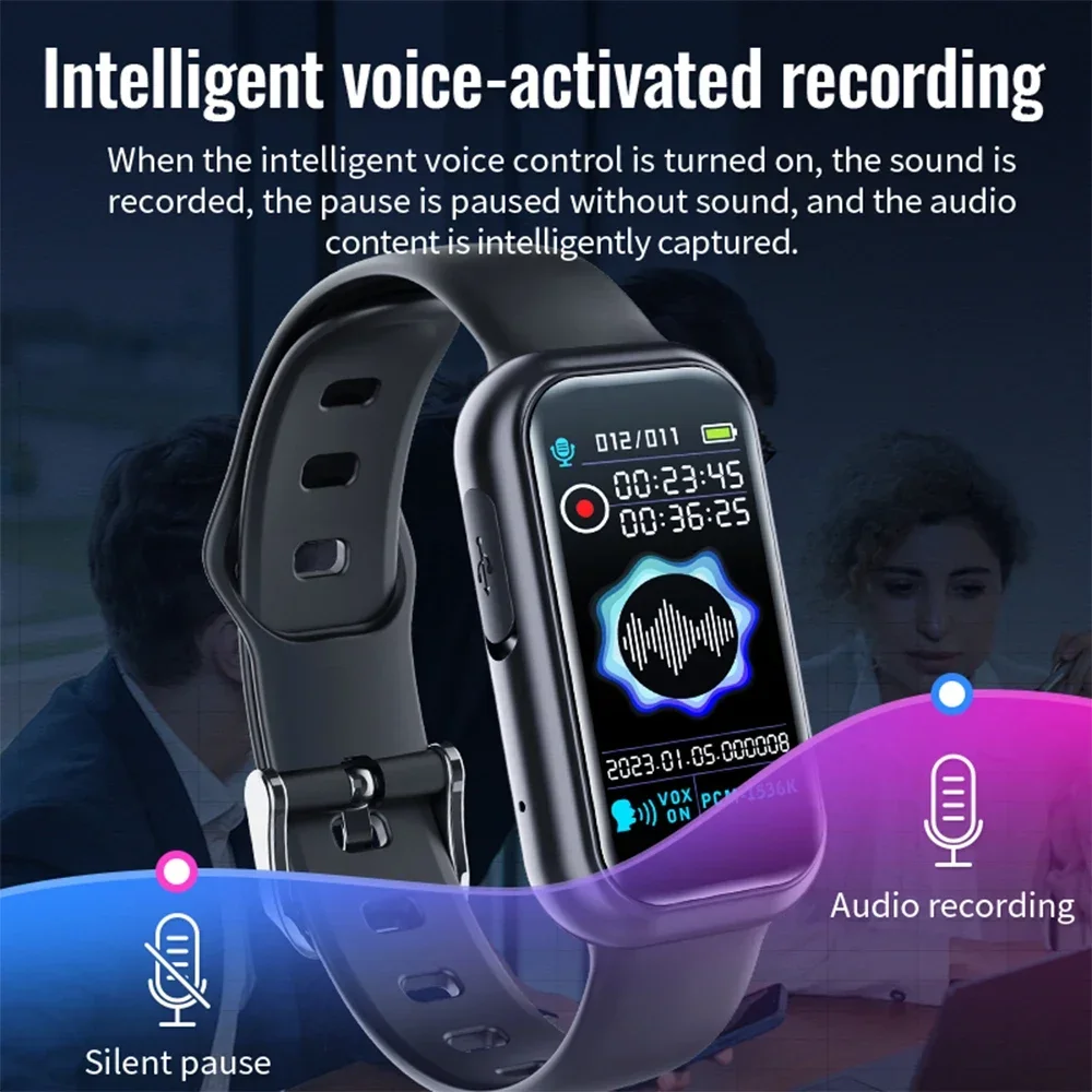 Digital Voice Recorder Wristwatch – 8GB/16GB/32GB/64GB Voice-Activated Dictaphone with Noise Reduction & MP3 Player 2