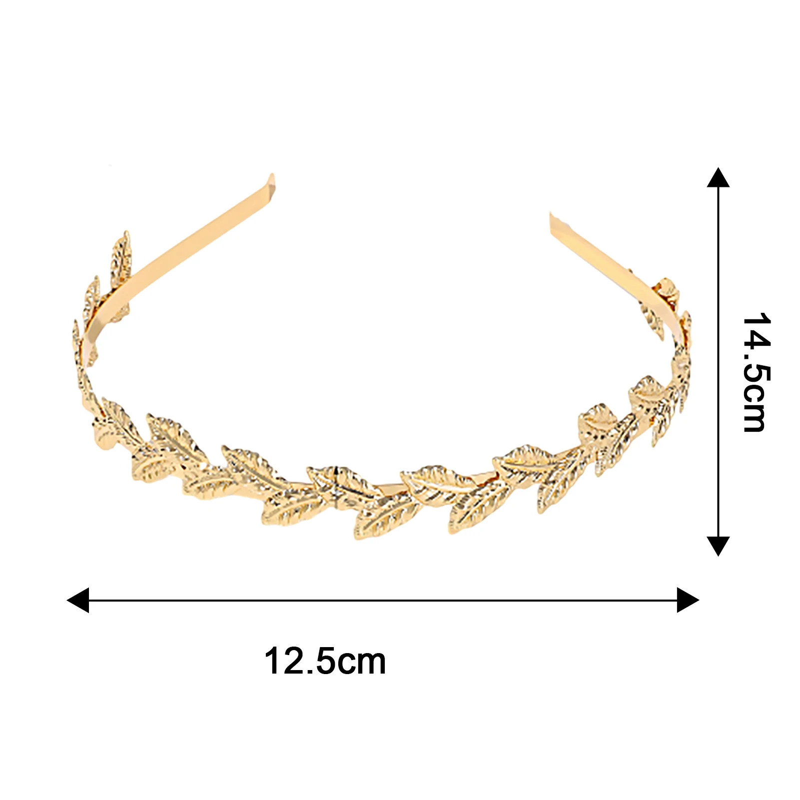 Women Hair Hoop Elegant Golden Leaf Hair Hoop Thin Metal Leaf Headband Headdress Decorative Hair Accessories