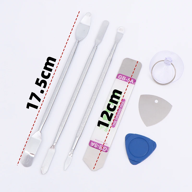 Universal Cell Phone Repair Tool Set, Metal Spudger Kit, telefone móvel Desmontar Crowbar, Steel Pry Hand Tool Set, 7Pcs