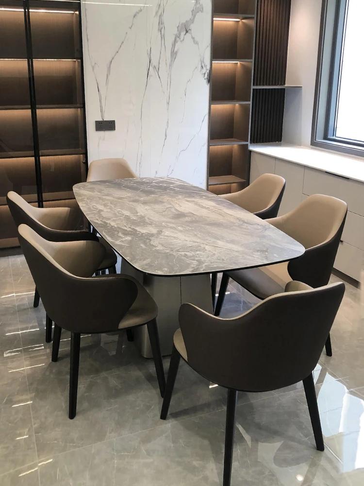 Nordic Italian Rock Plate Dining Table