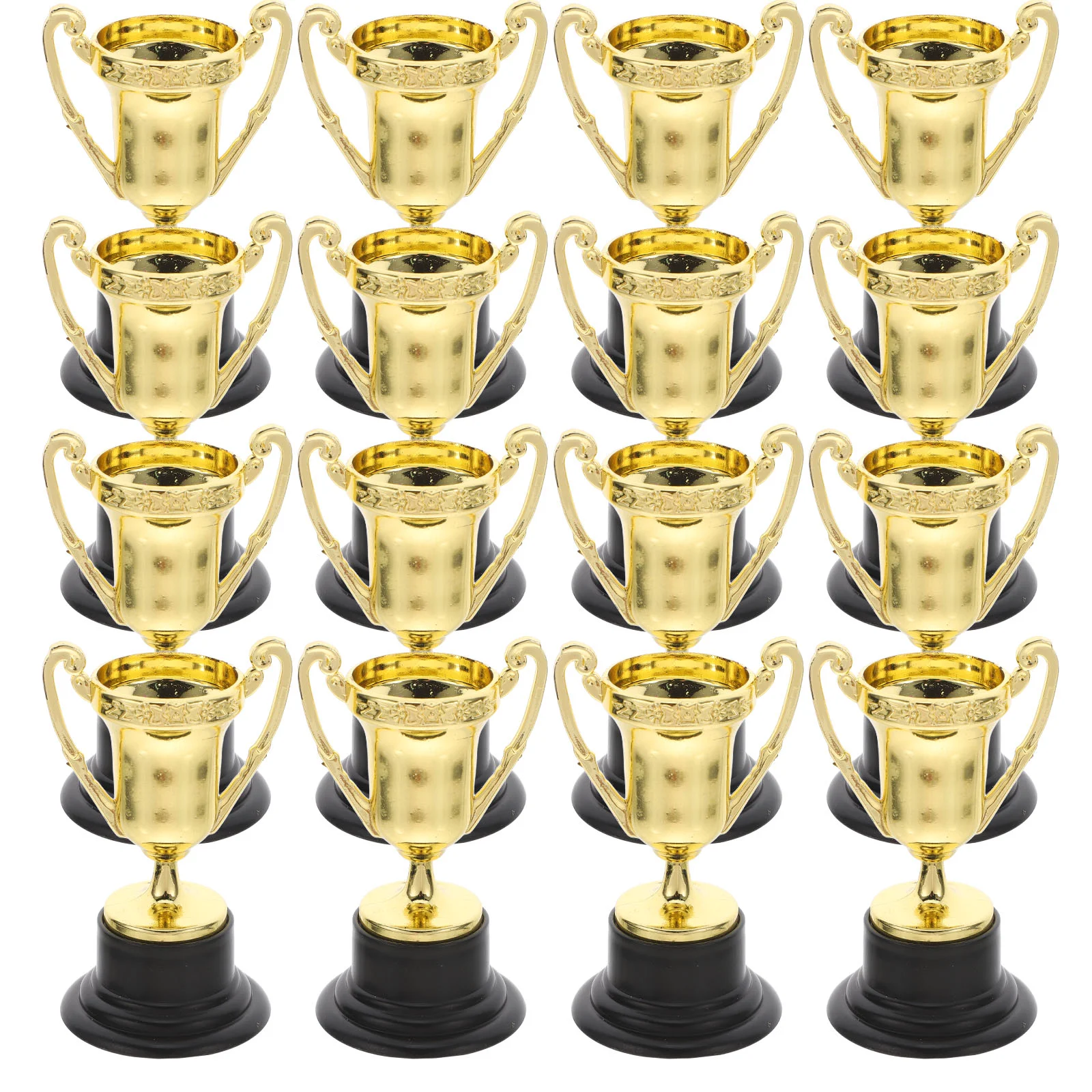 30 Pcs Trophy Mini Cup Reward With Black Base Goldendoodle Ornament Toy Plastic Prize Cups Creative Model Puzzle