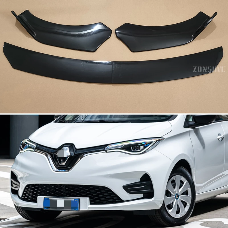 For Renault ZOE 2016--2024 Year Front Bumper Lip Splitter Universal Spoiler Body Kit Accessories