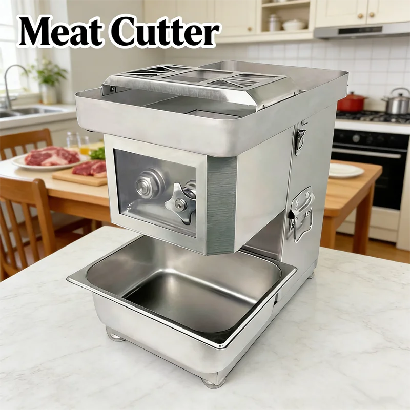 

Desktop Meat Slicer Commercial Electric Dicing Cutting Slicer Stainless Steel Thick Automatic Meat Cutting Machine