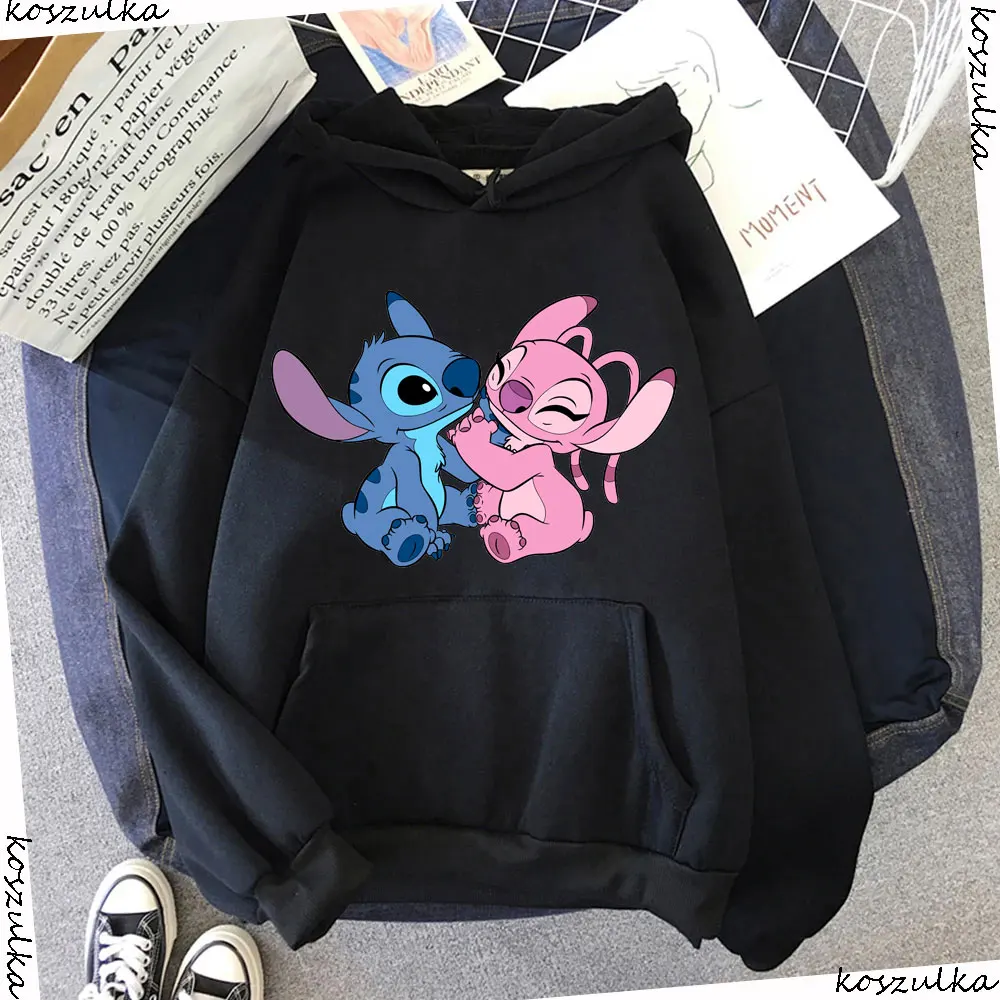 

Disney Princess Image Lilo & Stitch Girls Clothes Women Sweatshirts Winter Warm Long Sleeve Jackets Gothic Large Size Hoodie Top