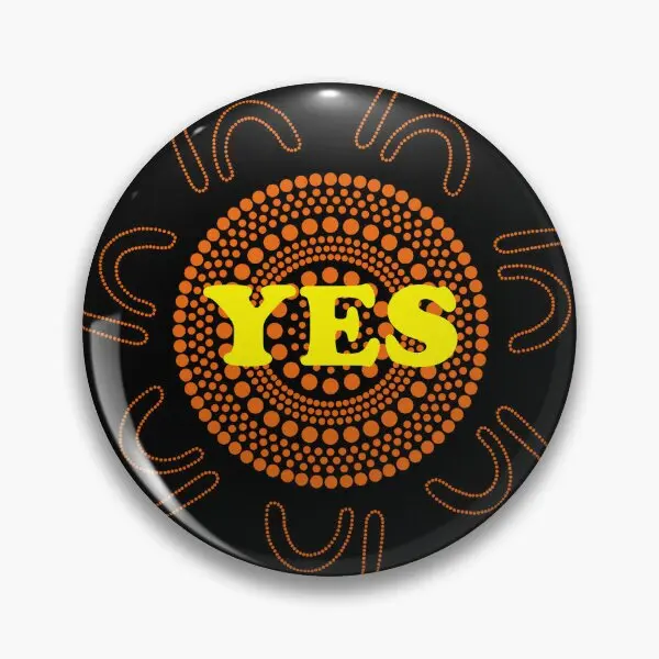 Yes Voice To Parliament Orange  Soft Button Pin Jewelry Cute Funny Hat Brooch Fashion Clothes Decor Gift Cartoon Badge Women