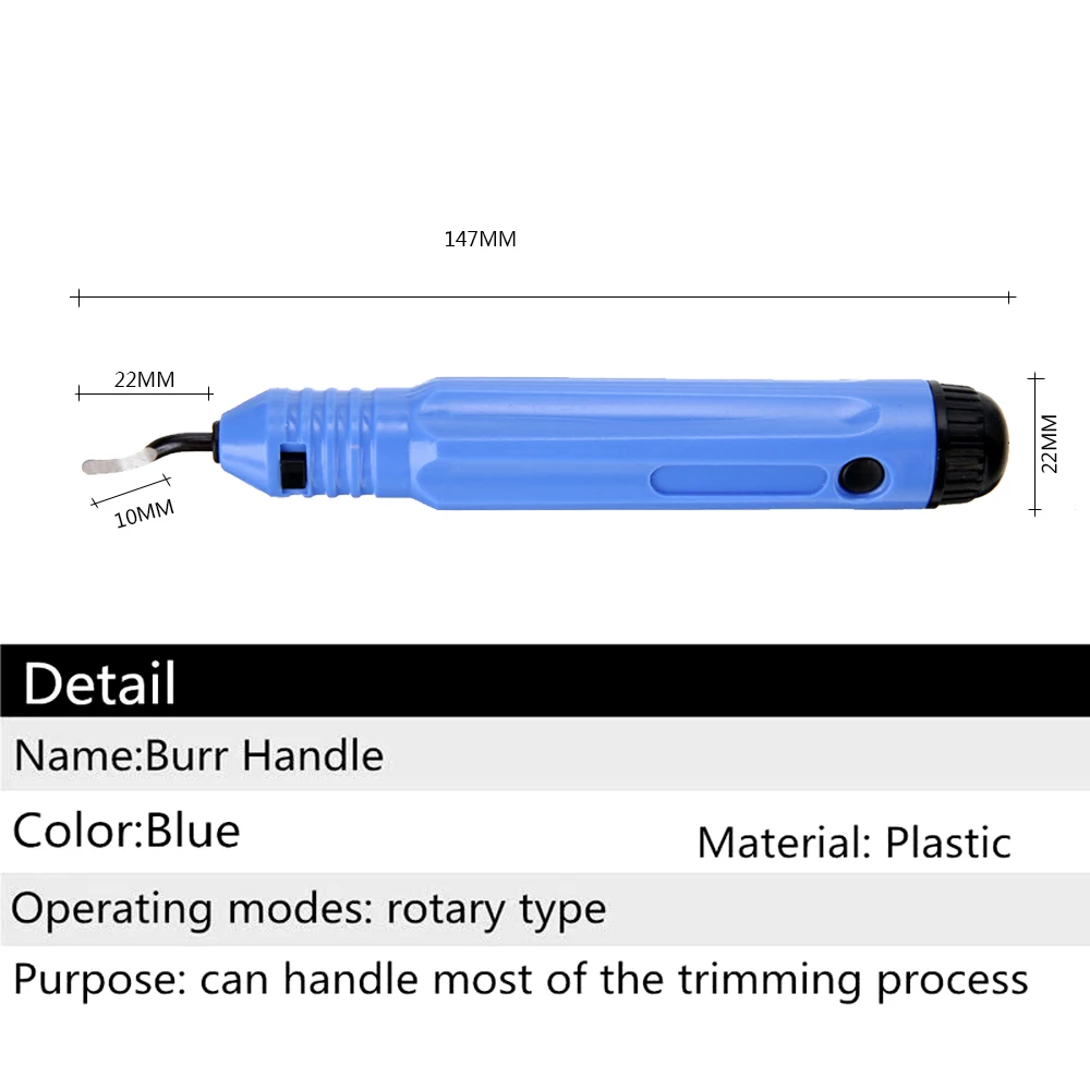 Handheld Burr Trimming Cutter Portable Deburring Tool Professional Edge Removing Tools+10pcs Replacement Blade
