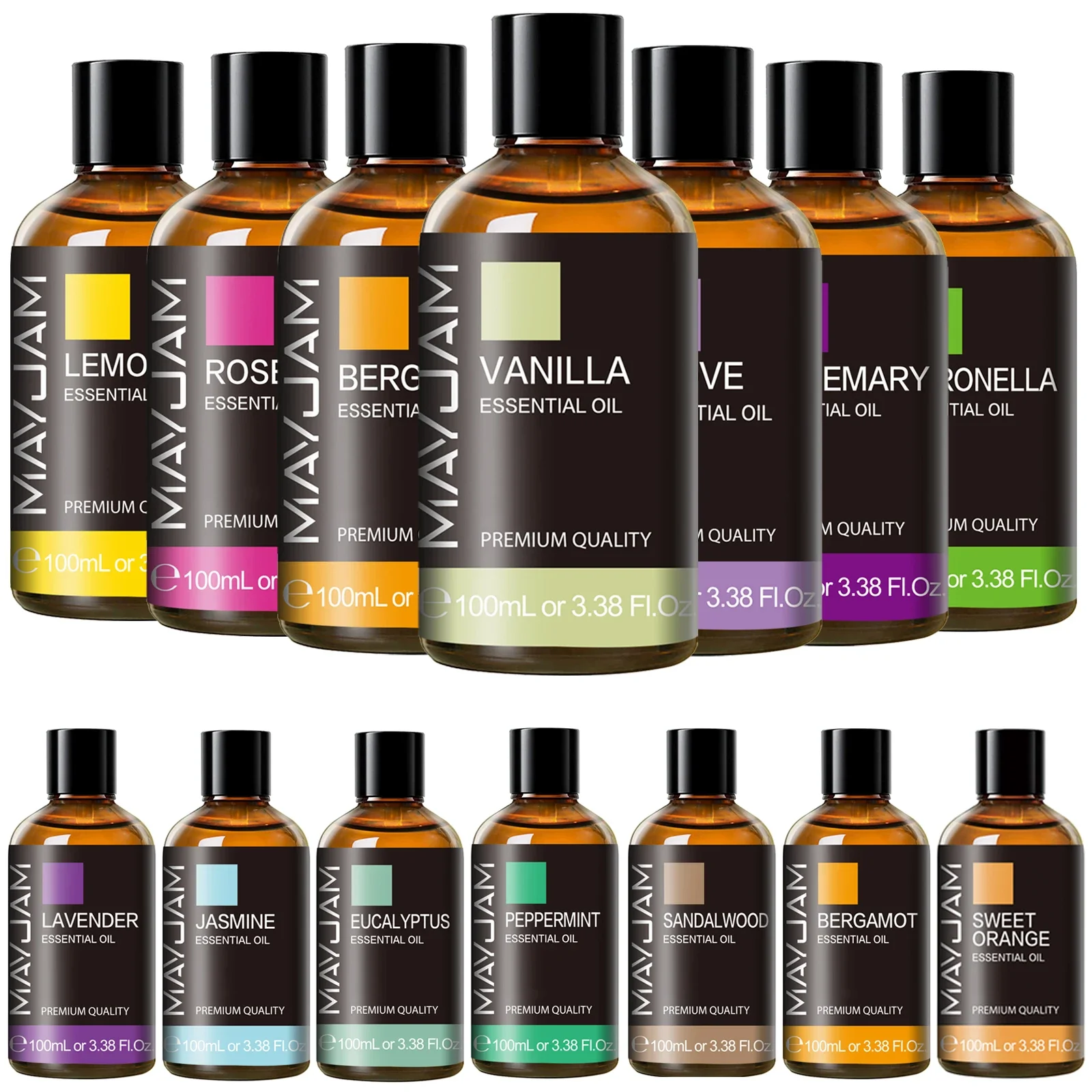 100 مللي نبات نقي زيت طبيعي النعناع البرغموت الباتشولي السترونيلا عشبة الليمون البابونج خشب الأرز لمرطب القصب #1