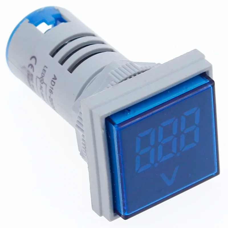 Square LED Digital Voltmeter & Ammeter Voltage Gauge Current Meter AC 60-500V 0-100A D18 dropship