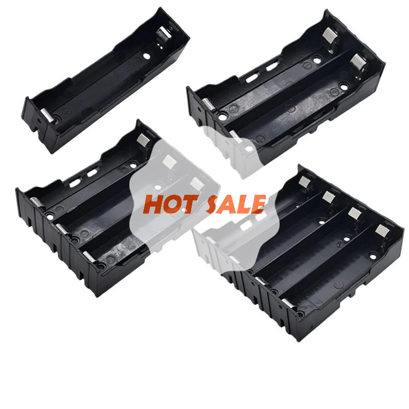 1Pcs 18650 Parallel Battery Box Shell 18650 Parallel 1/2/3/4 Slot Battery Holder Storage Box Case DIY Accessories