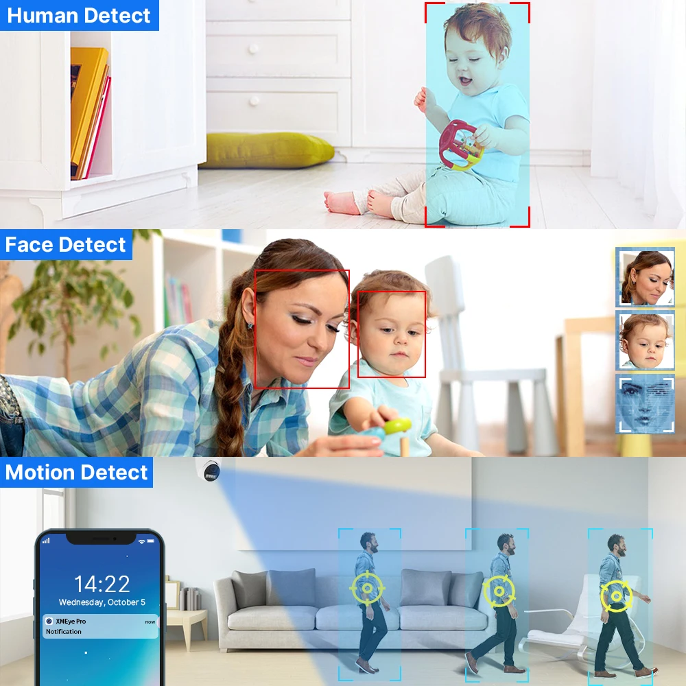 Hiseeu 5MP AHD CCTV Dome Kamera Nachtsicht Indoor Sicherheit Analog Video Überwachung Kameras für AHD DVR System XMEye Pro