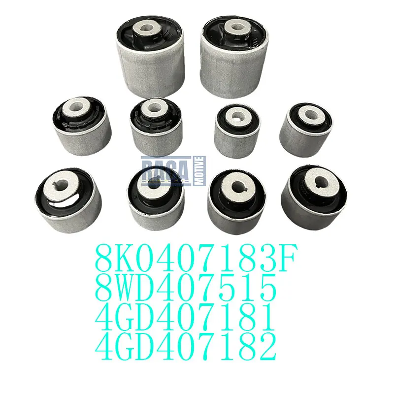 

10 шт. комплект втулок переднего верхнего и нижнего рычага управления для Audi Q5 8K0407183F 8WD407515 4GD407181 4GD407182 8WD407183 8W0407515