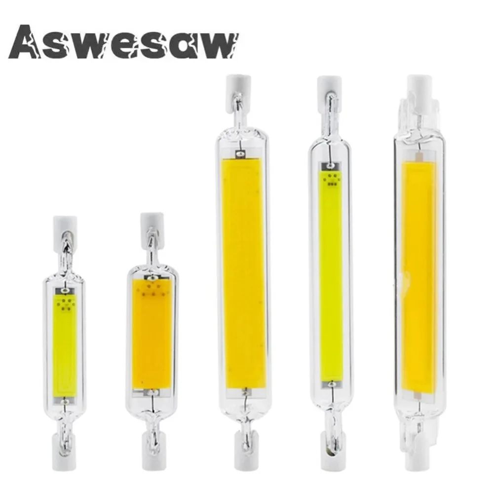 Aswesaw LED R7S COB Tube Bulb 78MM 118MM 189MM AC110V 220V 230V 240V Replace Halogen Lamp J78 J118 Lamparda Diode Spot Light